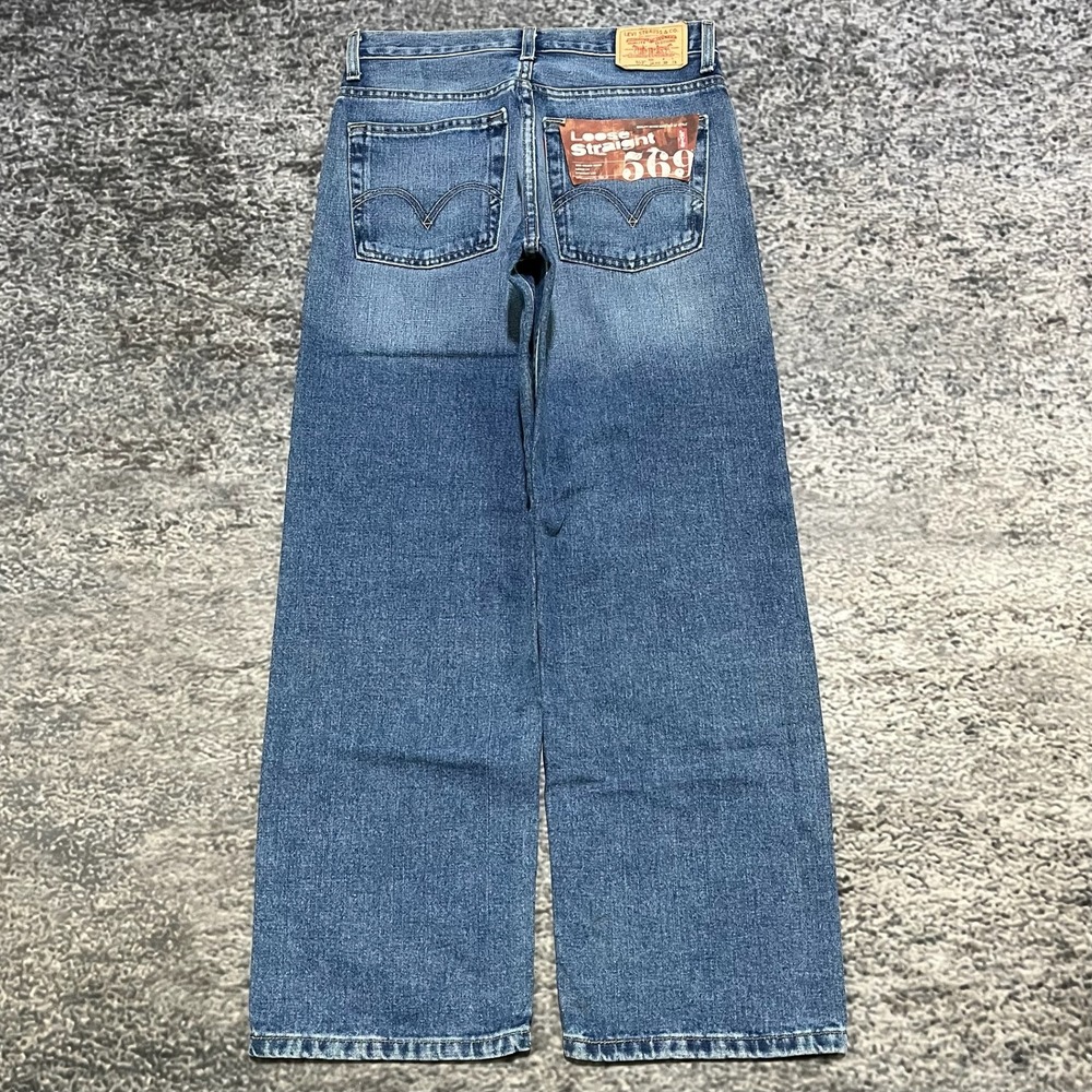 NWT Vintage Levi's 569 Jeans Mens 28x28 Blue Loose Straight Baggy Denim Y2K